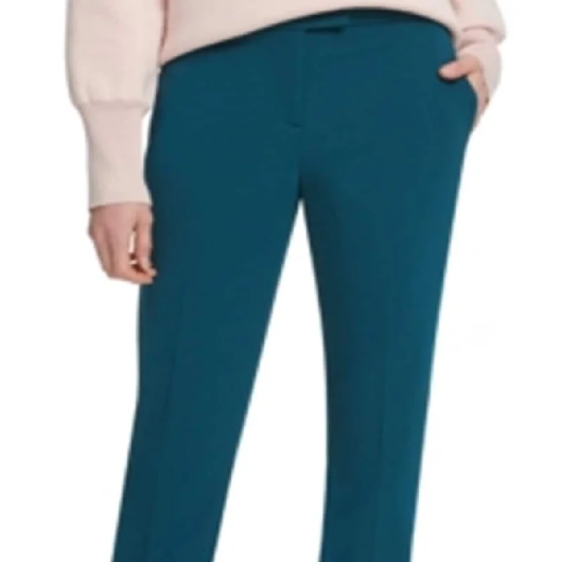 Dkny Women's Foundation Slim Pants - Cyan Blue Size 8