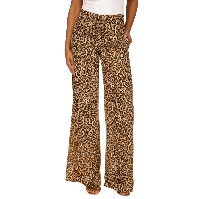 Michael Kors Women's Cheetah Print Pull On Pants Brown