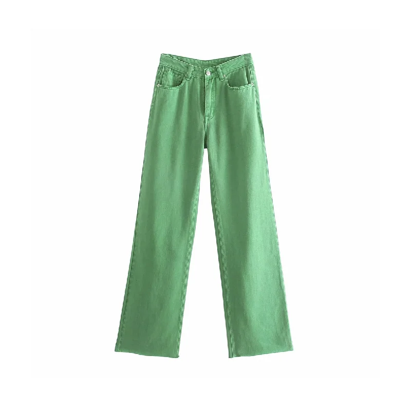 Green Denim Pants