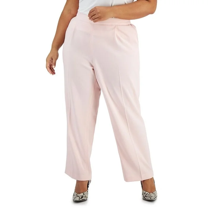 Bar III Women's Solid Pull On Pants Pink Size 2X