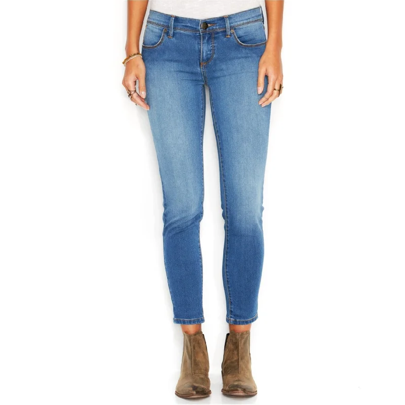 Free People Womens Roller Crop Skinny Fit Jeans, Blue, 27