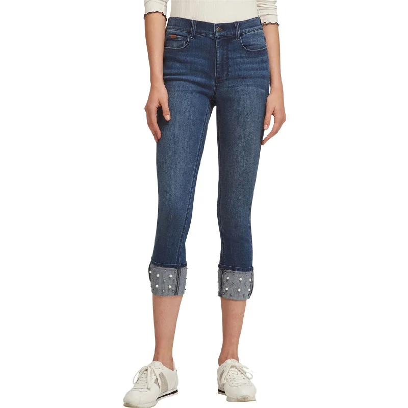 Dkny Womens Beaded Skinny Fit Jeans