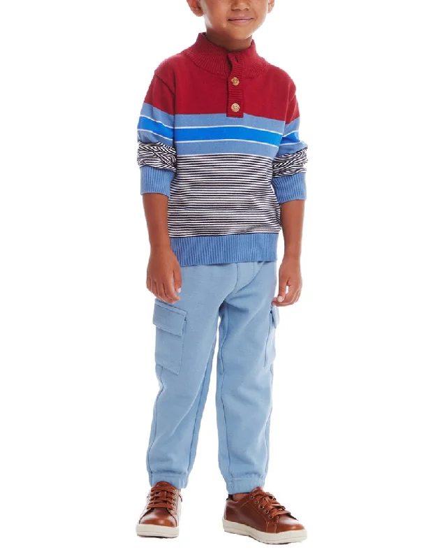 Andy & Evan Striped Sweater & Jogger Pant Set