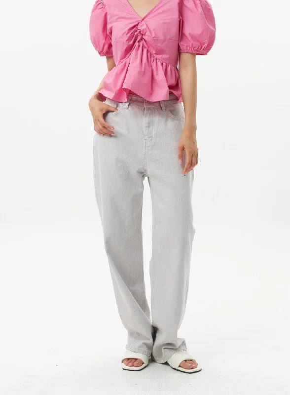 Wide Cotton Pants OU328