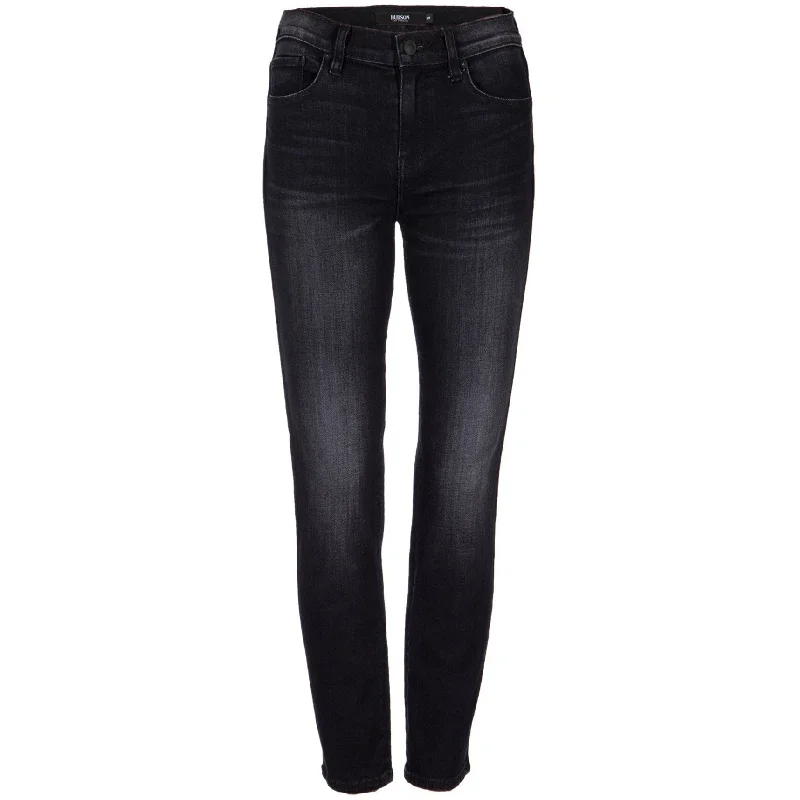 Hudson Womens Nico Straight Leg Jeans, Black, 26