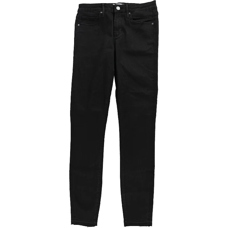 Articles of Society Womens Sharon Raw Hem Stretch Jeans, Black, 28