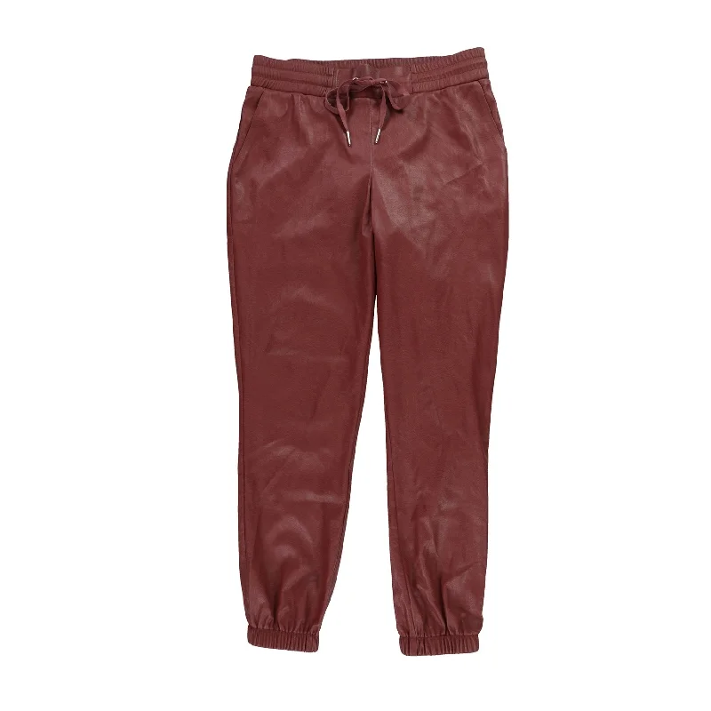 n:philanthropy Womens Vegan Casual Trouser Pants, Red, Small