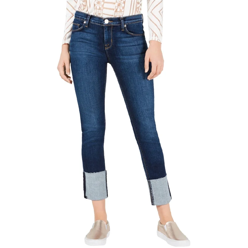 Hudson Womens Tally Deep Cuff Cropped Jeans