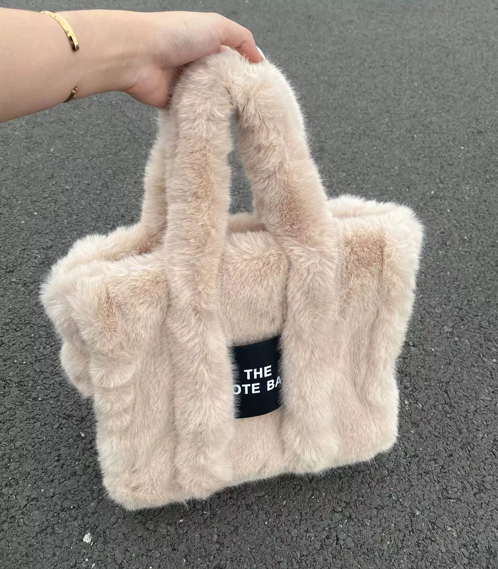 Zaina Faux Fur Tote Bag