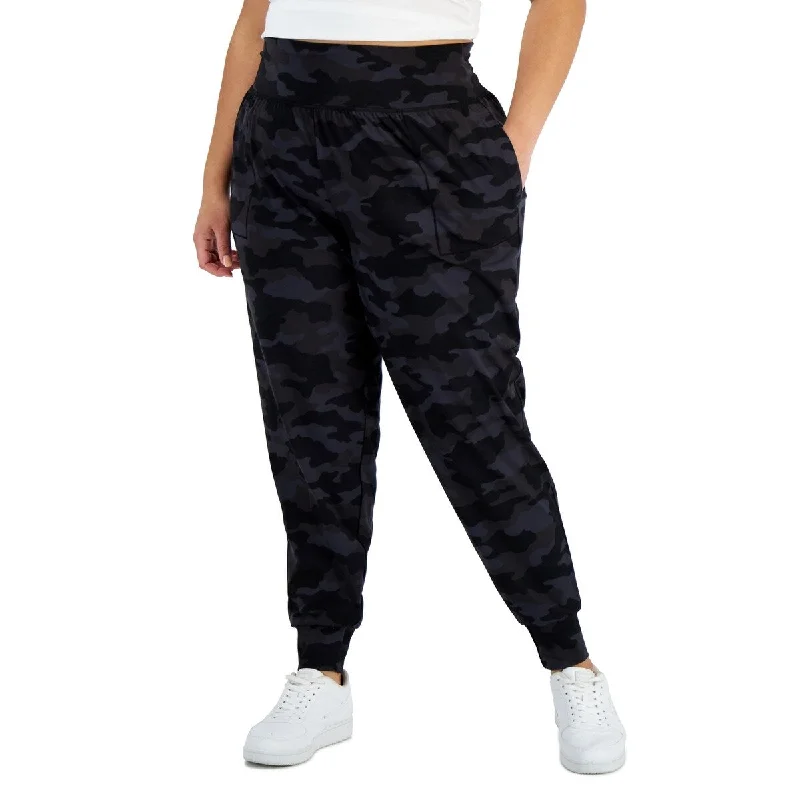 ID Ideology Women's Printed Jogger Pants Black