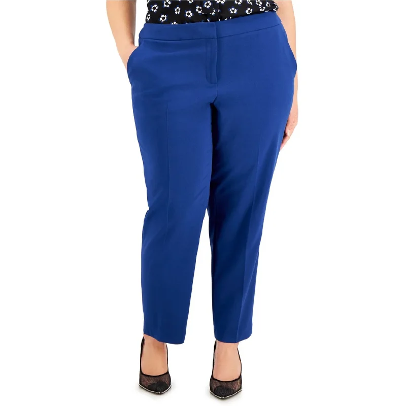 bar III Womens Stretch Casual Trouser Pants, Blue, 22W Regular