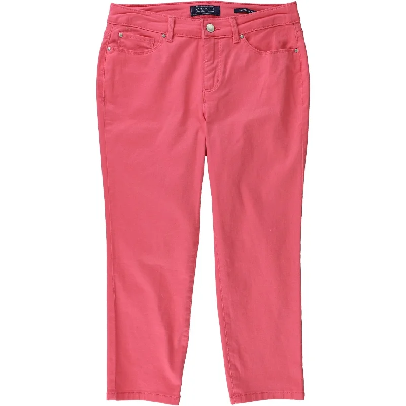 Charter Club Womens Bristol Cropped Jeans, Pink, 18