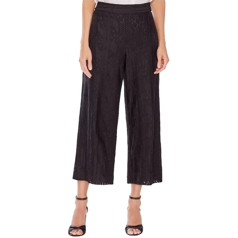 Vince Camuto Womens Lace Cropped Casual Wide Leg Pants