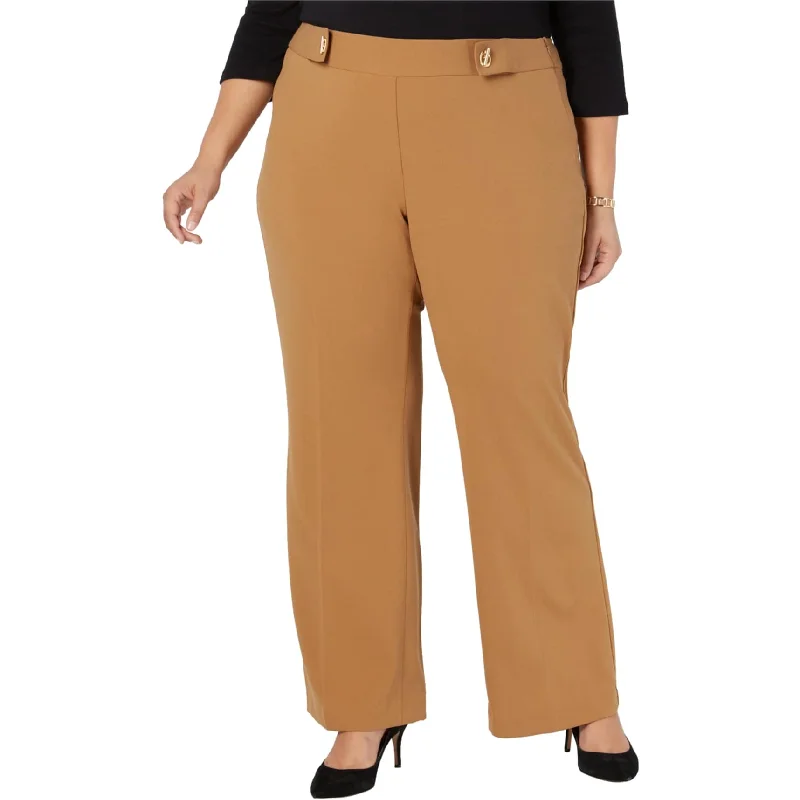 I-N-C Womens Grommet-Detail Casual Wide Leg Pants