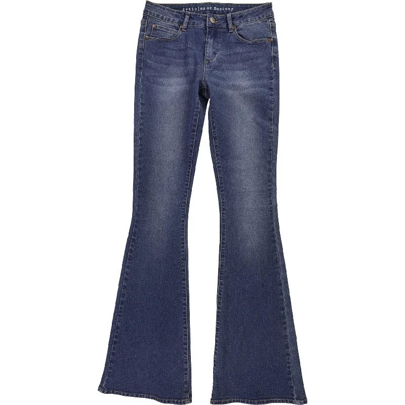 Articles of Society Womens Stretch Flared Jeans, Blue, 26