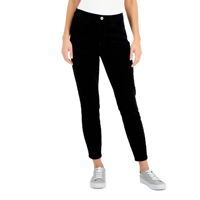 Tommy Hilfiger Women's Corduroy Skinny Ankle Pants Black