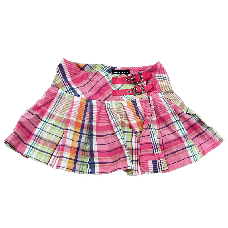 Ralph Lauren Girls Pink Plaid Skirt