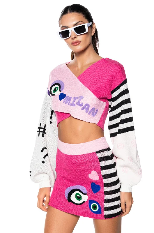 EYE LOVE MILANO CROPPED SWEATER