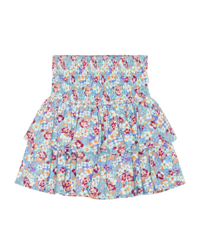 Girl's Bonita Skirt In Spring Bloom Mini