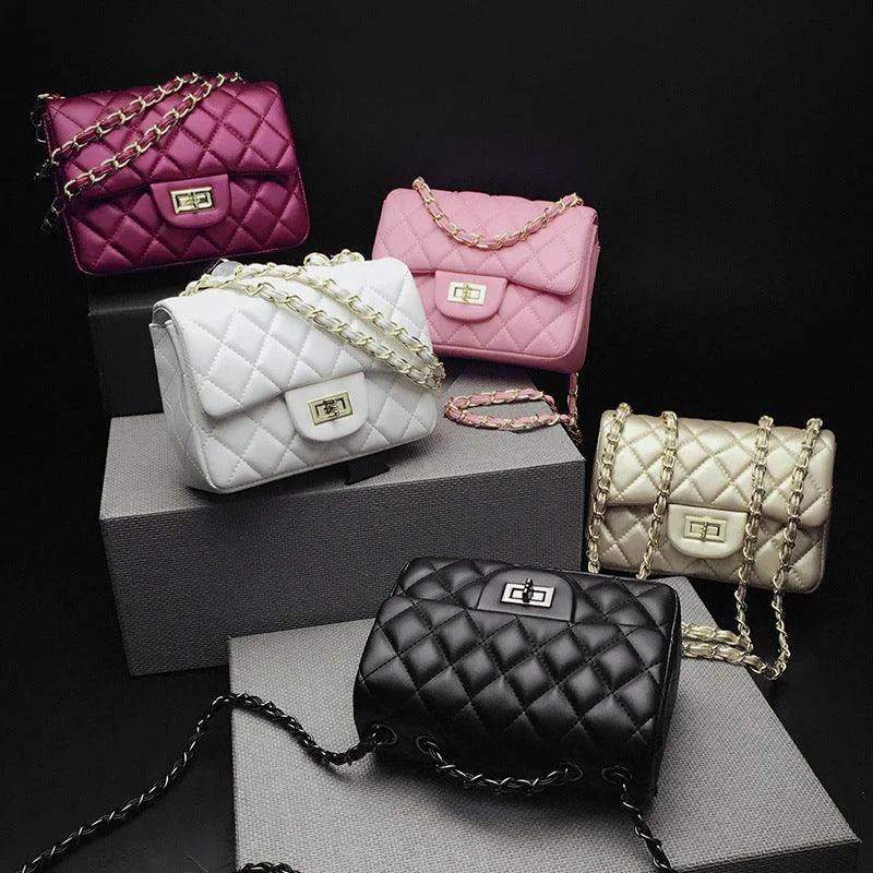 Women's rhombic chain bag