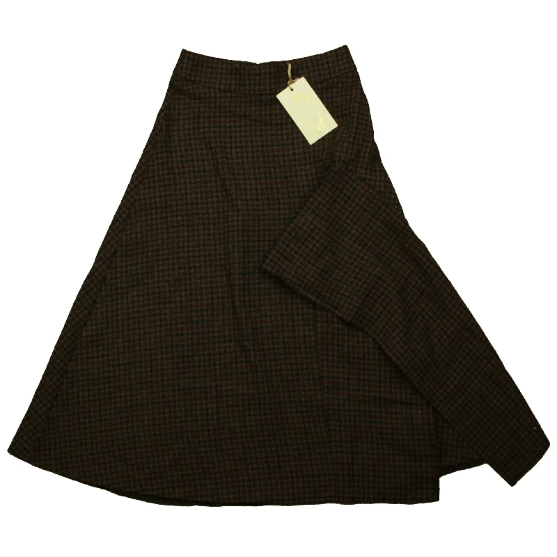 Mia Joy Girls Taupe Plaid Skirt