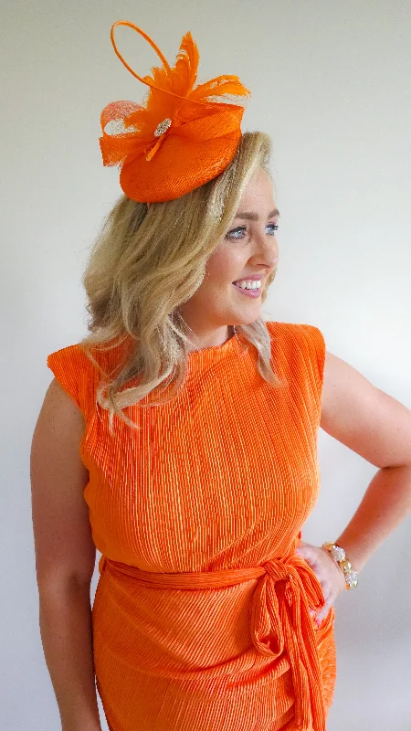 Sofia Fascinator- Orange