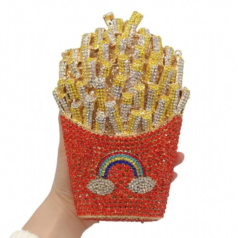 FrenchFrench fries diamond wisp empty metal bag