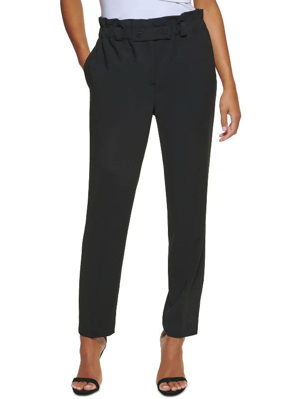 Womens High Rise Stretch Ankle Pants