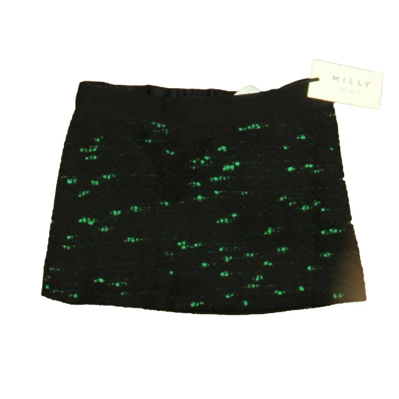 Milly Minis Girls Black | Green Skirt