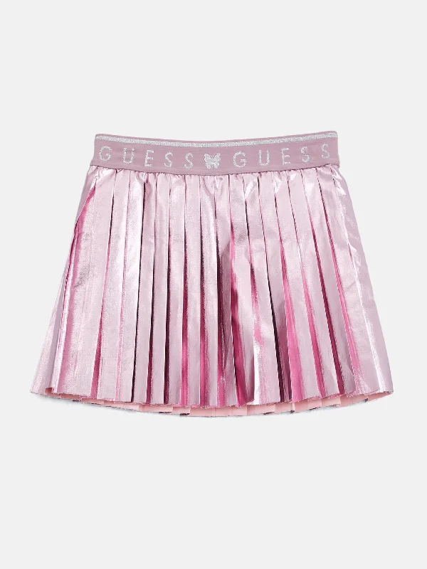 Brooke Faux-Leather Cheer Skirt (7-14)