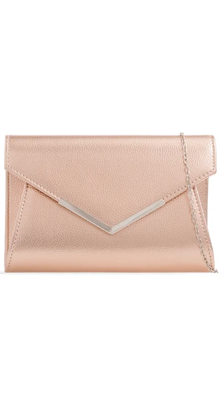 Lucy Clutch- Champagne Rose Gold