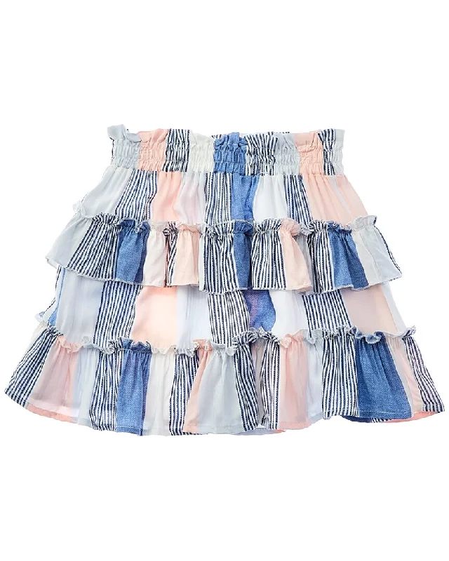 Vintage Havana Stripe Ruffle Skirt