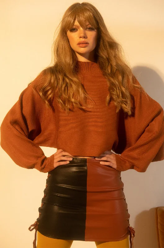 YOUR LOVE LIGHT KNIT SWEATER rust