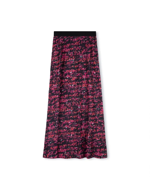 Printed Elastic Waist Slip Skirt