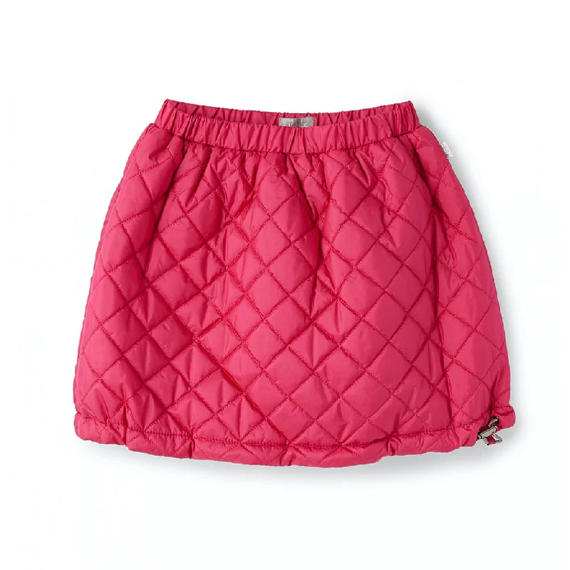 Fuchsia Matelassé Nylon Skirt