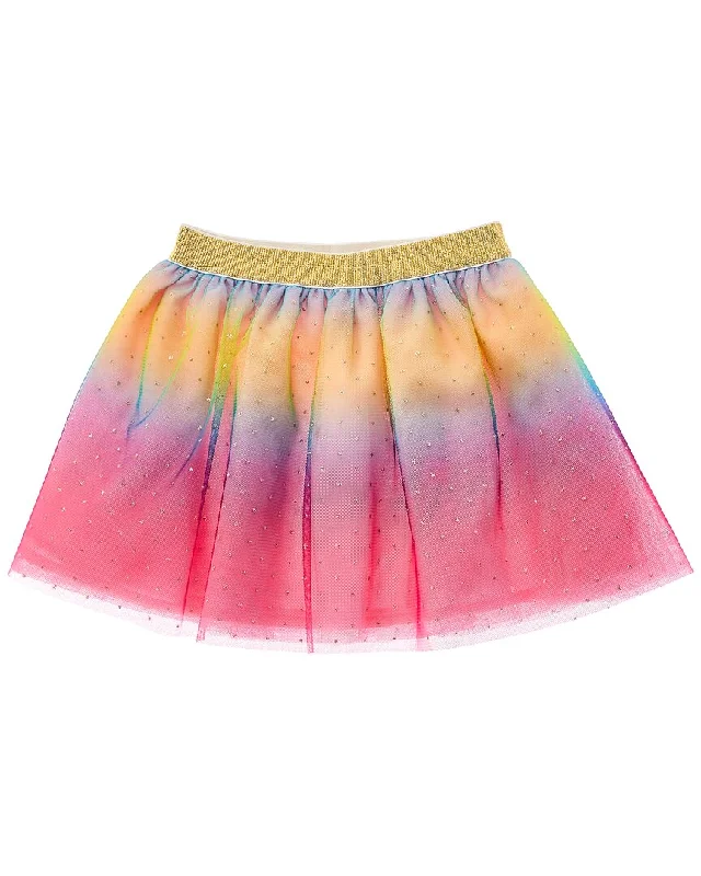 Flapdoodles Rainbow Glitter Tutu Skirt