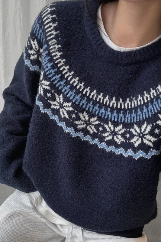 Navy Fair Isle