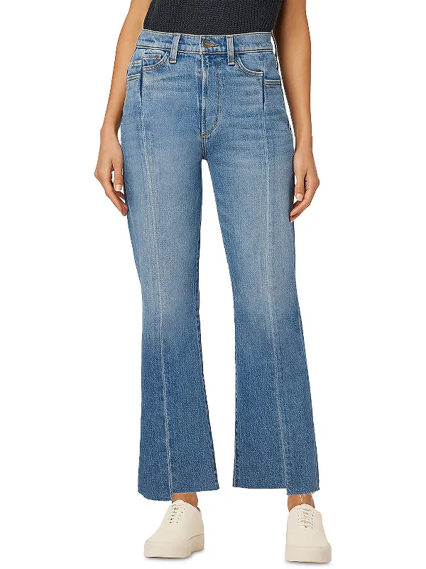 Womens Ankle Pintuck Bootcut Jeans