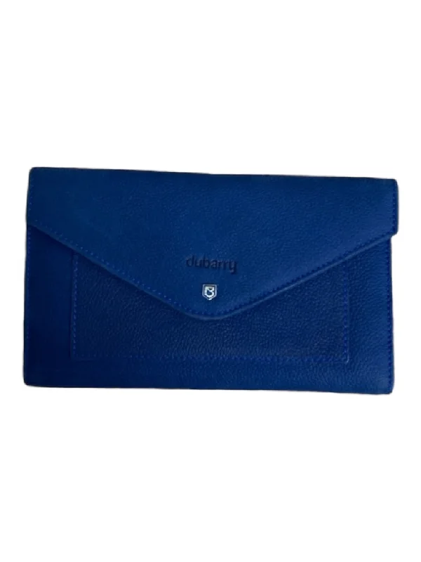 Dubarry of Ireland Blue Leather Pebbled Snap Zipper Wallets