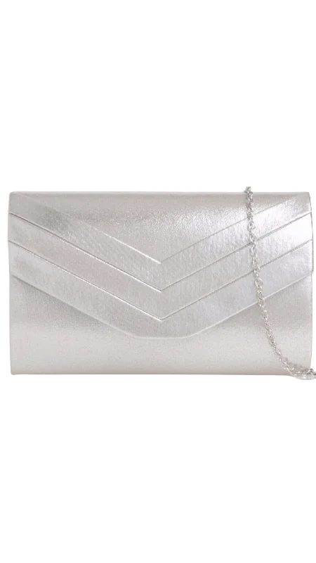 Aria Clutch- Silver