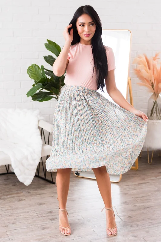 Always Blooming Modest Pleat Skirt