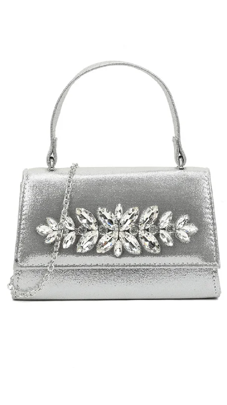 Ariana Clutch- Silver