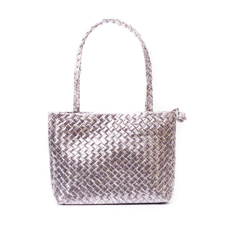 Limited Edition - Silver Woven Mini Shoulder Bag