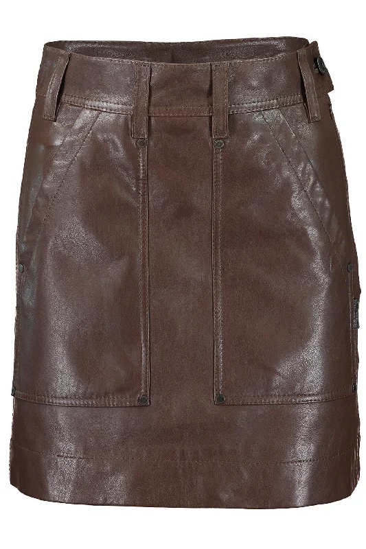 Leather Cargo Mini Skirt