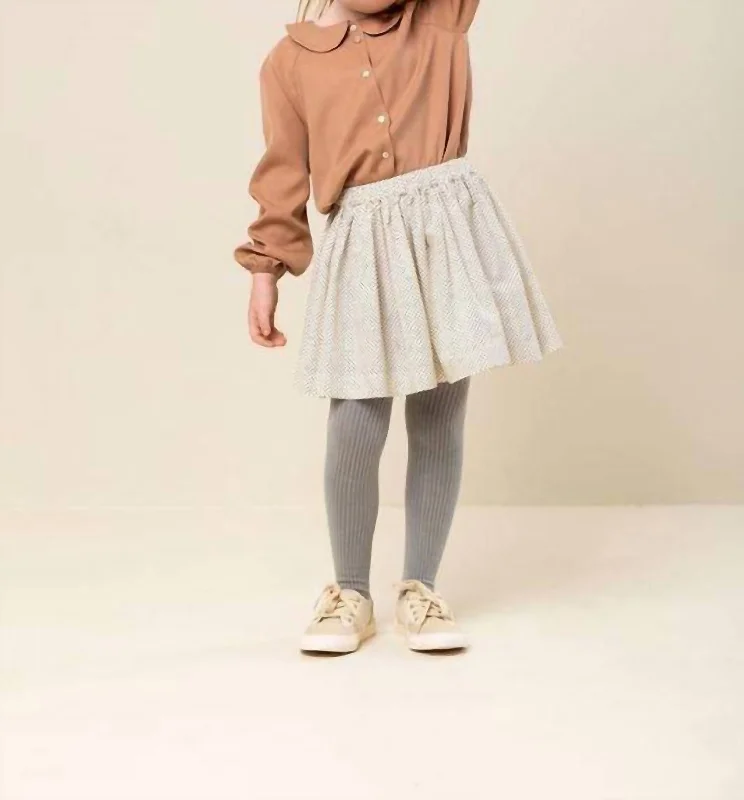 Kids Tiny Dot Skirt In White