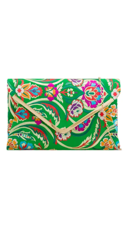 Oriental Clutch- Green