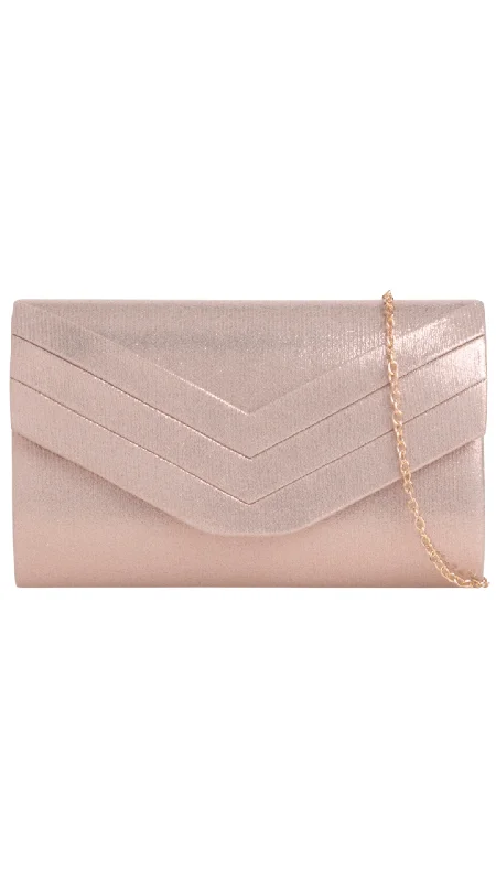 Aria Clutch- Rose Gold