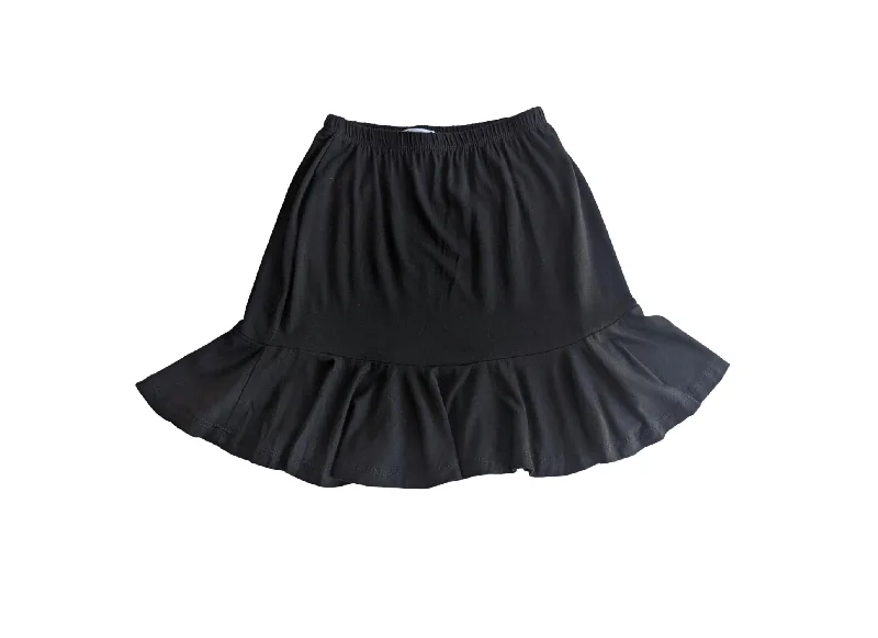 Girls Junior Skirt With Ruffle In Black