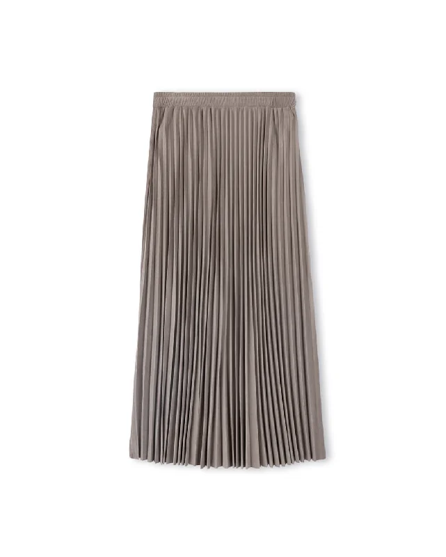 Corduroy Pleated Maxi Skirt