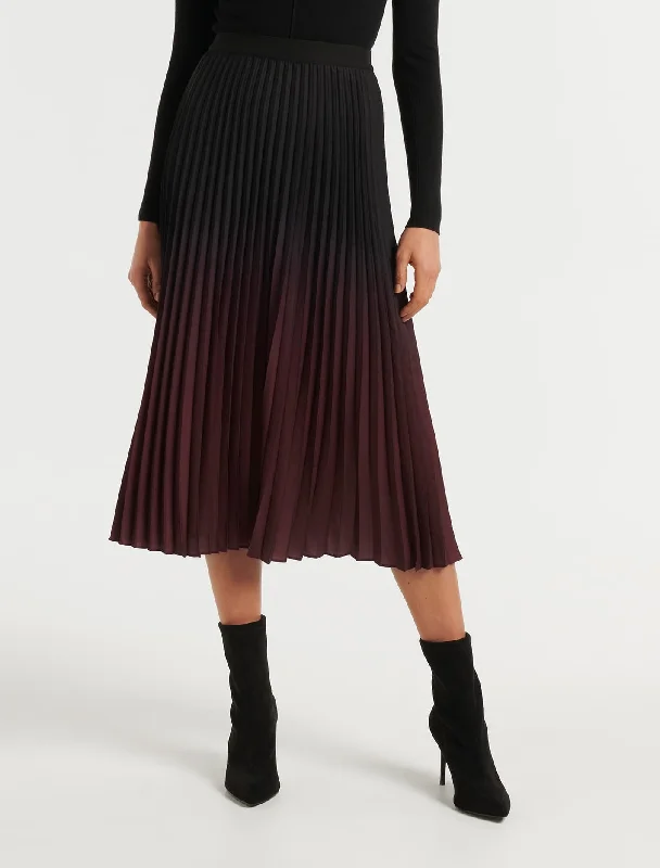 Odessa Ombre Pleated Skirt